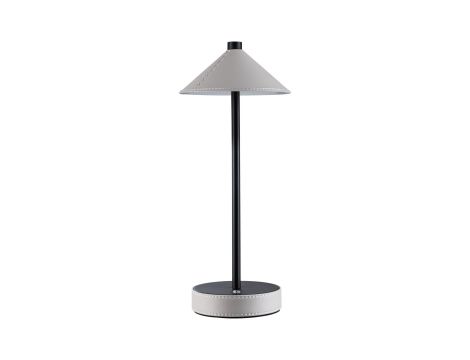 Lampka stołowa akumulatorowa PELLINI LED DIM USB-C 2W 300lm 3000/4000/6500K IP20 czarny matowy / materiał beż / metal - 8