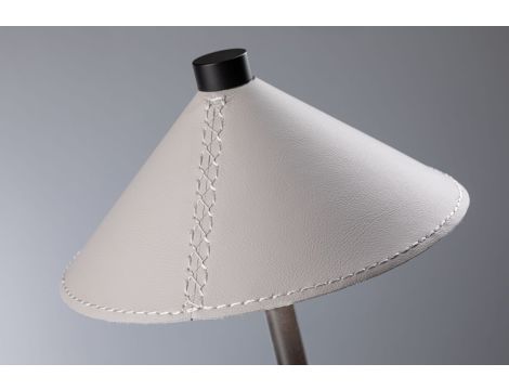 Lampka stołowa akumulatorowa PELLINI LED DIM USB-C 2W 300lm 3000/4000/6500K IP20 czarny matowy / materiał beż / metal - 3