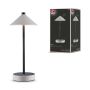 Lampka stołowa akumulatorowa PELLINI LED DIM USB-C 2W 300lm 3000/4000/6500K IP20 czarny matowy / materiał beż / metal - 16