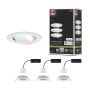 Zestaw wychylnych opraw wpuszczanych LED Nova Coin SH Zigbee RGBW  DIM okrągła 84mm 100° 3x6W 3x500lm 2200 - 6500 K IP23 230V Biały mat / aluminium - 12