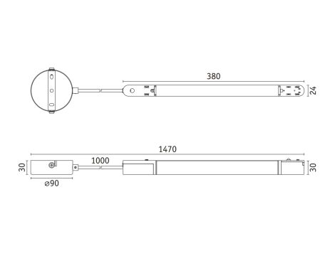 Zasilacz systemu VEYA max.100W 100VA 230/48V DC IP20 czarny matowy  / aluminium - 8