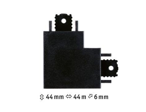 Łącznik szynowy L VEYA system 48V DC czarny matowy / tworzywo sztuczne - 7