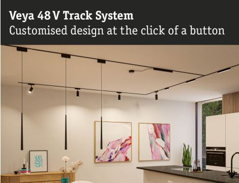 Łącznik szynowy I VEYA system 48V DC czarny matowy / tworzywo sztuczne - 6