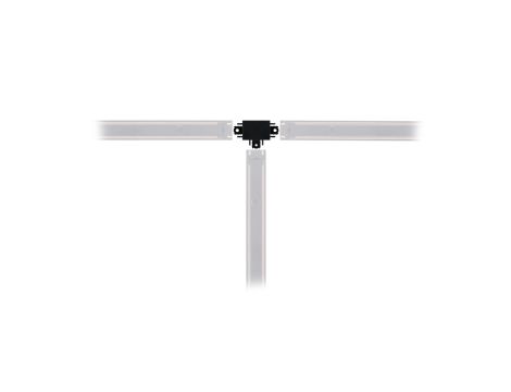 Łącznik szynowy T VEYA system 48V DC czarny matowy / tworzywo sztuczne - 3