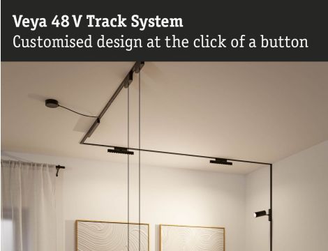 Oprawa zwieszana na szynoprzewód VEYA LYROS LED 5W 640lm IP20 3000K 48V DC czarny matowy / aluminium - 11