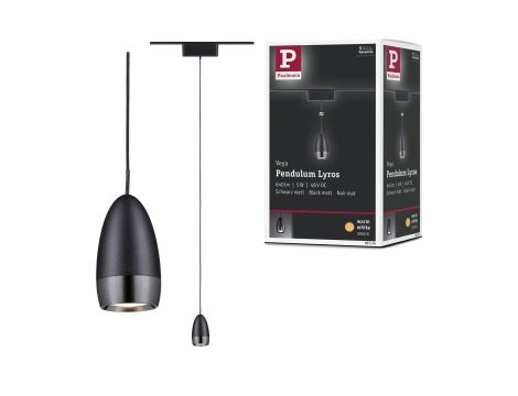 Oprawa zwieszana na szynoprzewód VEYA LYROS LED 5W 640lm IP20 3000K 48V DC czarny matowy / aluminium - 12