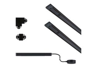 Zestaw bazowy systemu szynowego VEYA czarny matowy / aluminium