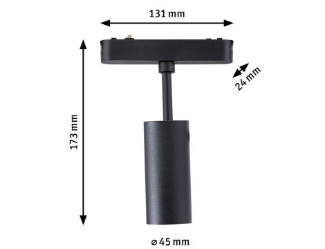 Reflektor na szynoprzewód VEYA ZENOR LED 7,5W 850lm IP20 3000K 48V DC czarny matowy / aluminium - 8