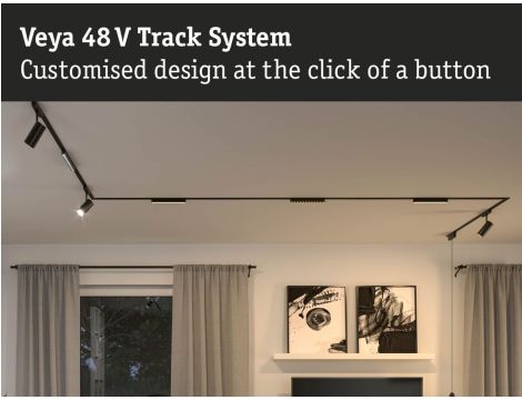 Reflektor na szynoprzewód VEYA ZENOR LED DIM 7,5W 800lm IP20 2700-6000K 48V DC czarny matowy / aluminium - 9