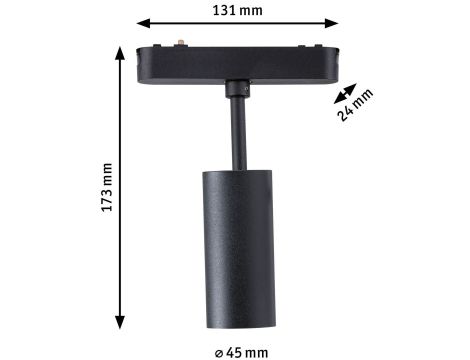 Reflektor na szynoprzewód VEYA ZENOR LED DIM 7,5W 800lm IP20 2700-6000K 48V DC czarny matowy / aluminium - 10