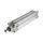Siłownik profilowy, dwustronnego działania, CDEM Ø 40mm, skok 160mm, z amortyzacją elastyczną, RS PRO