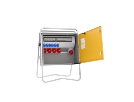Rozdzielnica budowlana elBOX-L W63-004006 v2 IP44 wtyk CEE 63A-5P gniazda: 6xGK230V 16A 4xCEE 32A 5xRCCB 6kA 79451212