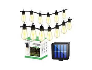 Girlanda Solarna Ogrodowa 20x LED Ozdobne Żarówki EDISON ST58 11,48m Ciepła 3000K EREMI LUMILED