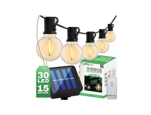 Girlanda Solarna Ogrodowa 30x LED Ozdobne Kuleczki 15,17m Ciepła 3000K + Pilot CALLIS LUMILED