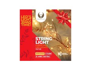 Lampki choinkowe - łańcuch GAŁĄZKA miedziana CLF-02 480LED ciepłe białe 3m Forever Light