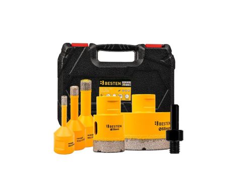 Zestaw otwornica do betonu gresu płytek koronki zestaw 6-68mm M14 +adapter BESTEN BE0002821