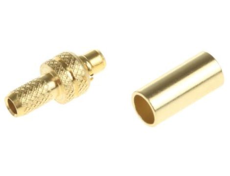 Złącze koncentryczne, 50, 0 to 6GHz, Męski, Połączenie zagniatane, Montaż na kablu