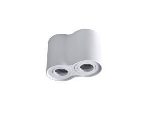 Oprawa sufitowa natynkowa Hadar R2 2xGU10 ruchoma okrągła biała