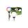 Lampa Solarna Ogrodowa LED ATRIS Wbijana Naziemna Biała Kula 20cm RGB LUMILED