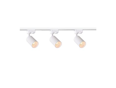 Szynoprzewód 2m biały + 3x Lampa MALGA T White + Końcówka zasilająca biała + Zaślepka biała