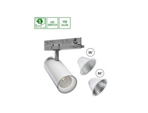 Projektor na szynoprzewód ANDROMEDA 15-27W 3200lm 4000K 36/60st. biały 5 lat gw.