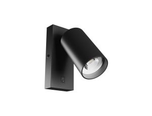 Kinkiet SQUALLA VARIOSA SWITCH GU10 230V 55x100mm czarny