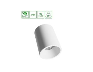 ORBITO NATYNKOWA 10W WW 230V 40ST IP44 UGR19 RA90 FI75X100MM BIAŁY OKRĄGŁA 5 LAT