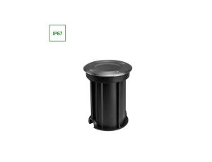 LUKKA CONNECT GU10 250V IP67 fi108x140 SZARY OKRĄGŁA gruntowa, najazdowa, przelotowa