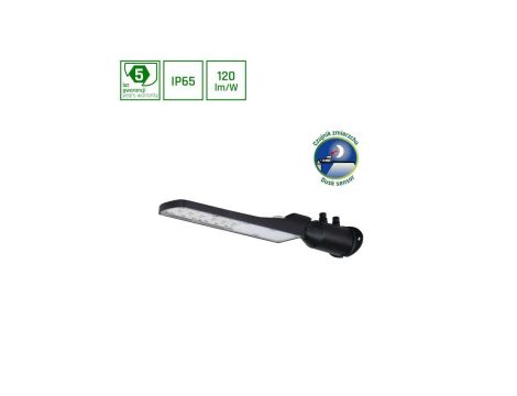 STREETOS SLIM 30W NW 230V 140/85st IP65 423x109x76mm CZARNY 5 LAT GW. SPECTRUM