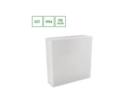 SCATOLLO 20W CCT 230V IP54 250x250x75MM BIAŁY ELEWACYJNA