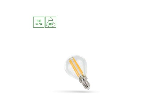 LED KULKA E-14 230V 5.5W COG NW CLEAR SPECTRUM