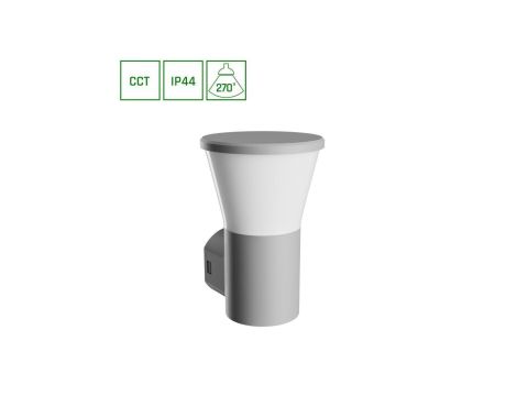 STELLA ROUND WALL GU10 6W CCT 230V 270ST IP44 IK08155X160X230MM SZARY OKRĄGŁA ELEWACYJNA