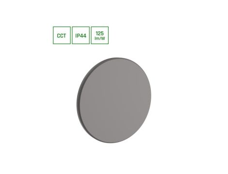 PIATTA 12W CCT 230V IP44 180x47MM SZARY OKRĄGŁA ELEWACYJNA