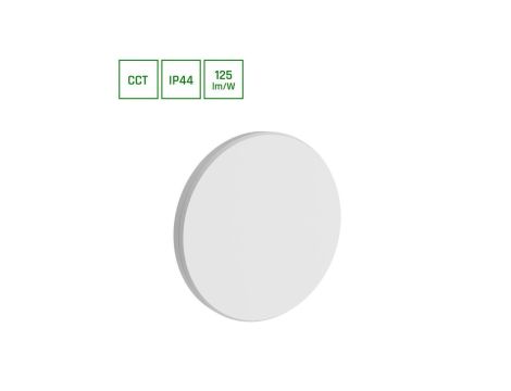 PIATTA 9W CCT 230V IP44 120x47MM BIAŁY OKRĄGŁA ELEWACYJNA