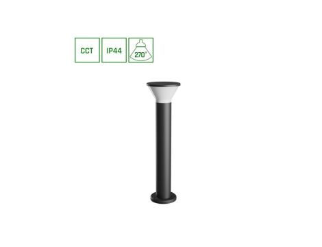 STELLA ROUND GU10 6W CCT 230V 270ST IP44 IK08 210X765MM CZARNY OKRĄGŁA