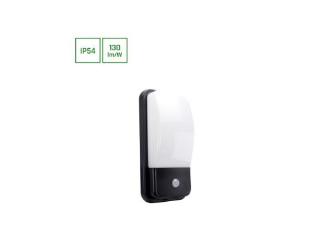 ENIGO LED PIR 20W NW 230V 180ST IP54 300x150x86MM BIAŁY/CZARNY PROSTOKĄTNA ELEWACYJNA