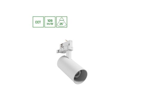 ANDROMEDA PRIME NA SZYNOPRZEWÓD 3F 3CCT 16W 230V 25st IP20 śr. 63x134x184mm BIAŁY SPECTRUM