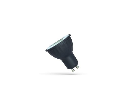LED GU10 230V 4W SMD 38st NW z soczewką czarna SPECTRUM
