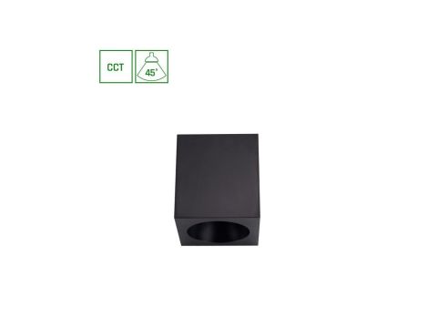 CHLOE COMPLETE NATYNKOWA 7W CCT 230V 45ST IP20 UGR19 90x90X100MM CZARNY KWADRATOWA