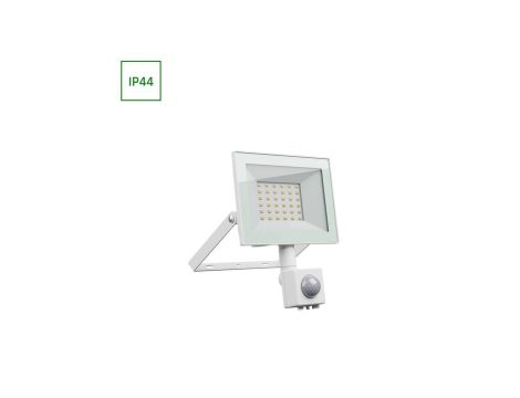 NOCTIS LUX 4 NAŚWIETLACZ 30W CW 230V IP44 141x185x53mm BIAŁY czujnik ruchu PIR