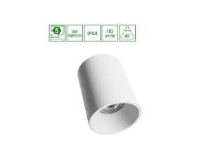 ORBITO NATYNKOWA 14-27W WW 230V 40ST IP44 UGR19 RA90 FI115X152MM BIAŁY OKRĄGŁA 5 LAT