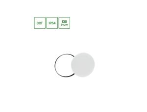NYMPHEA BLACK i WHITE RINGS 24W CCT 230V 115st IP54 FI320x52 BIAŁY/CZARNY OKRĄGŁA