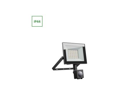 NOCTIS LUX 4 NAŚWIETLACZ 30W CW 230V IP44 141x185x53mm CZARNY czujnik ruchu PIR