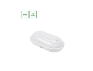TECHNIC LAMP KANAŁOWA 20W NW 230V 120st IP54 IK07 270x145x70mm BIAŁY owalna czujnik ruchu PIR