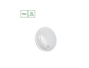 TECHNIC LAMP KANAŁOWA 20W NW 230V 120st IP54 IK07 220x60mm BIAŁY okrągła czujnik ruchu PIR