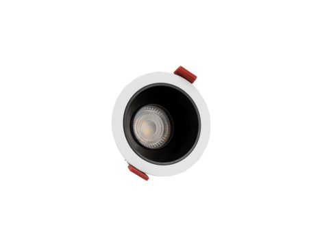 FIALE COMFORT ANTI-GLARE GU10 OCZKO GU10 250V IP20 FI85x50mm BIAŁY okrągła środek czarny ruchoma