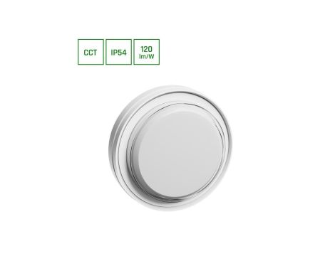 PASTILO 10W 3CCT 230V 120st IP54 IK10 180x47mm BIAŁY OKRĄGŁA