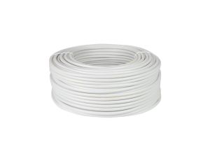 Kabel warsztatowy OWY / H05VV-F 2x0,75mm2 biały 300/500V giętki linka Elektrokabel /25m/