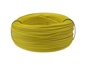Kabel instalacyjny LgY / H07V-K 1,5mm2 jednożyłowy żółty 450/750V giętki linka Helukabel /10m/