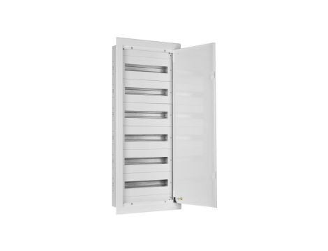 Rozdzielnica podtynkowa metalowa 6x18 modułów IP30 (400V AC) 1035x415x130mm drzwi pełne KOLE SYSTEMS